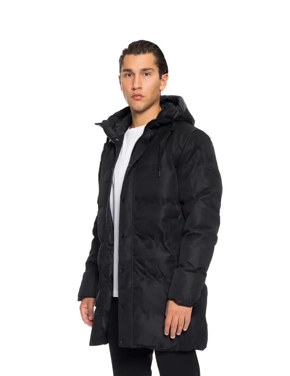 Biston fashion ανδρικό demi μπουφάν με ενσωματωμένη κουκούλα 52-201-112 BLACK