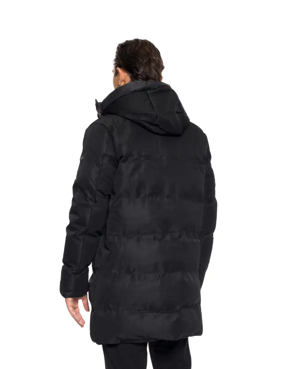 Biston fashion ανδρικό demi μπουφάν με ενσωματωμένη κουκούλα 52-201-112 BLACK