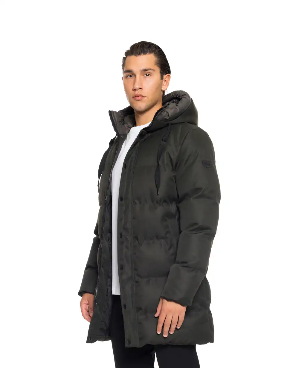 Biston fashion ανδρικό demi μπουφάν με ενσωματωμένη κουκούλα 52-201-112 DK GREEN