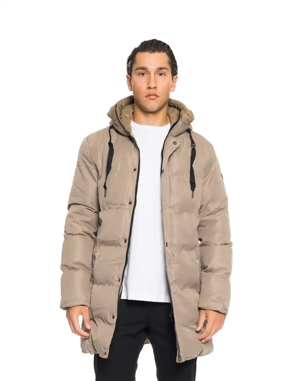 Biston fashion ανδρικό demi μπουφάν με ενσωματωμένη κουκούλα 52-201-112 BEIGE