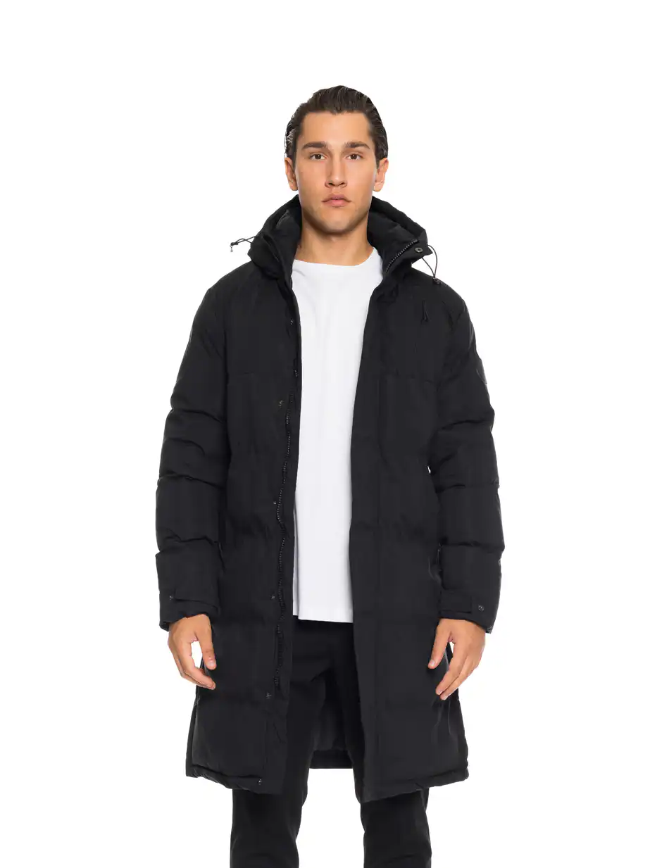 Splendid fashion ανδρικό μακρύ μπουφάν 52-201-116 BLACK