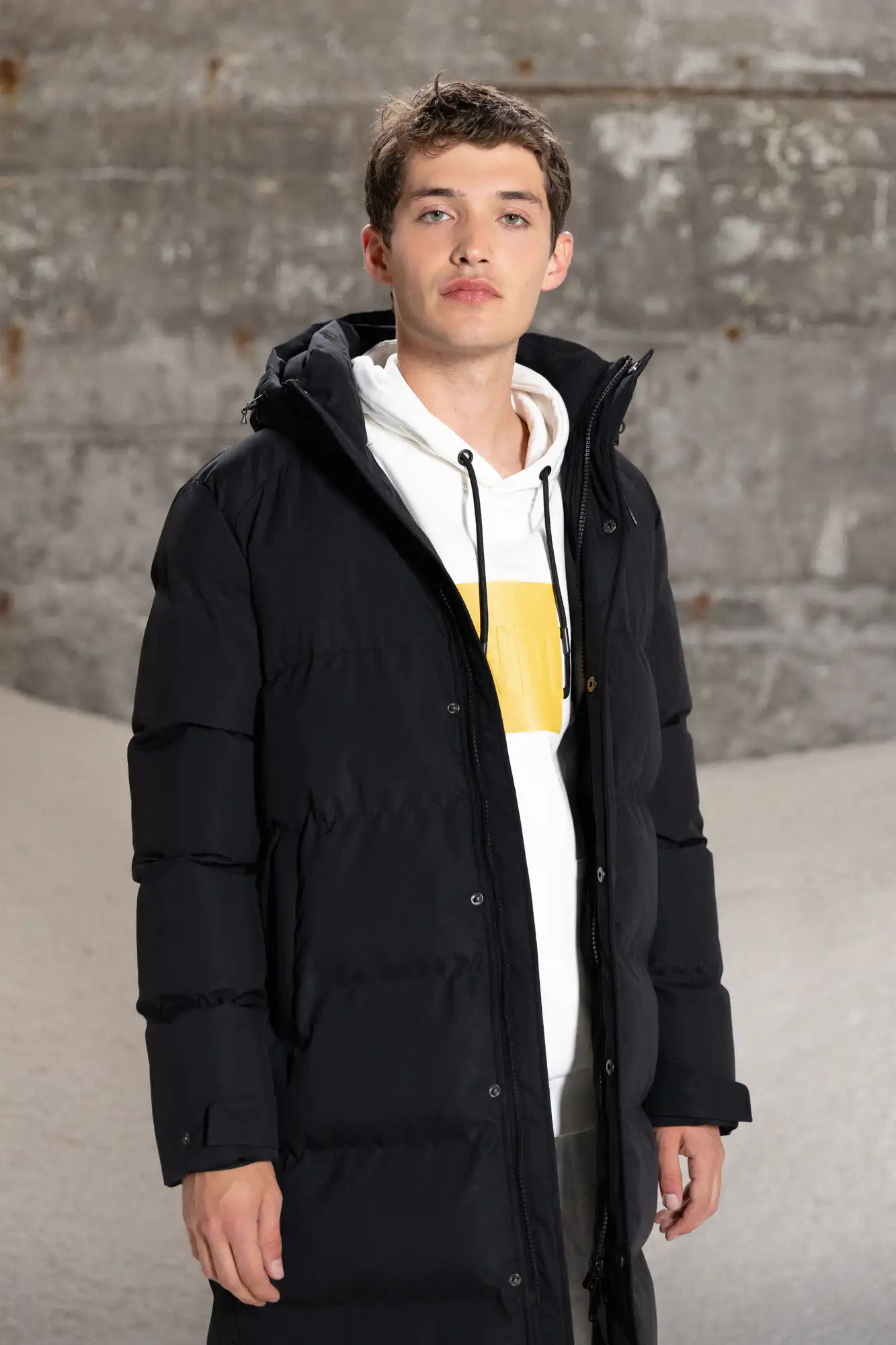 Splendid fashion ανδρικό μακρύ μπουφάν 52-201-116 BLACK