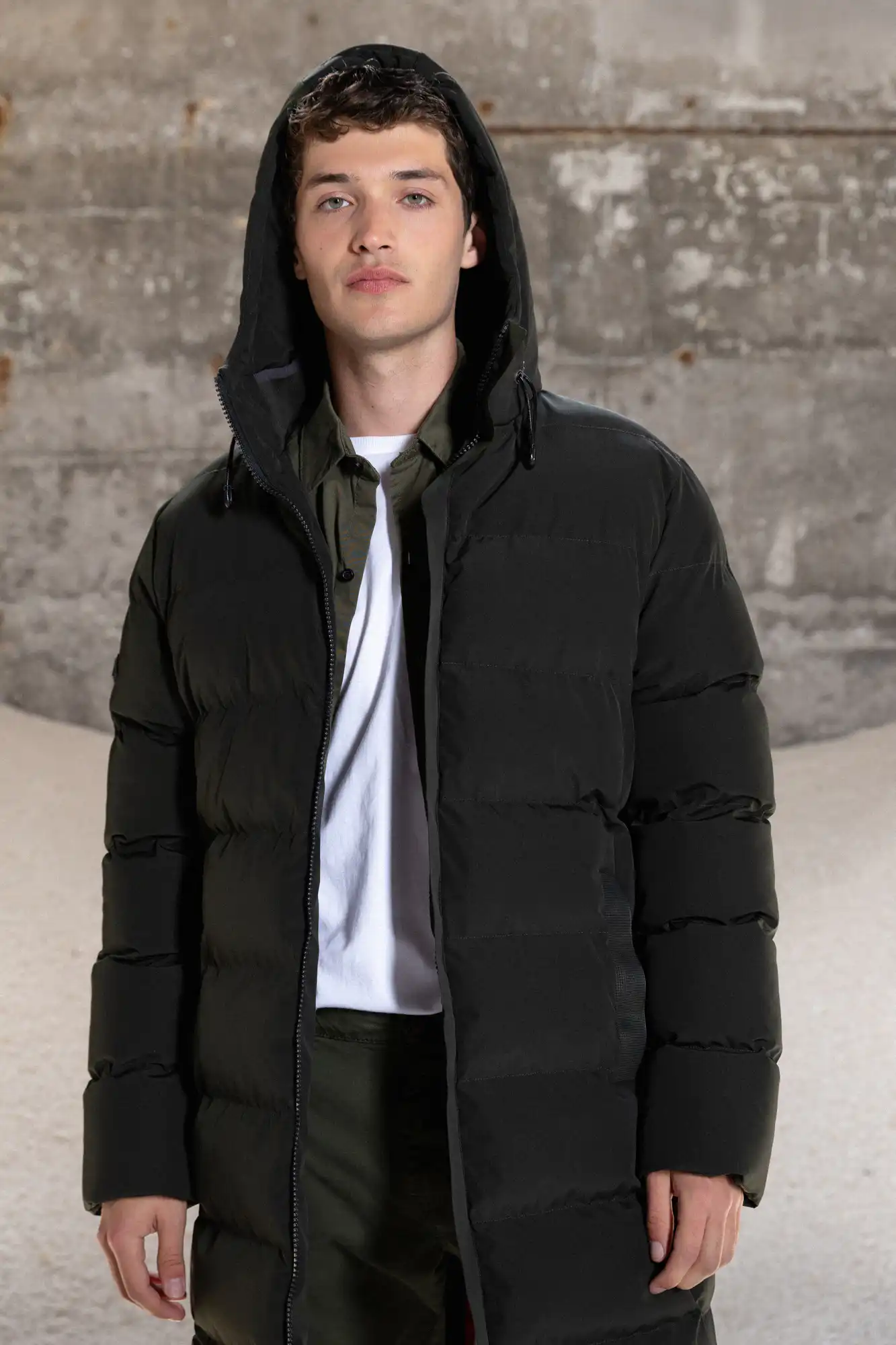 Splendid fashion ανδρικό μακρύ μπουφάν 52-201-116 BLACK