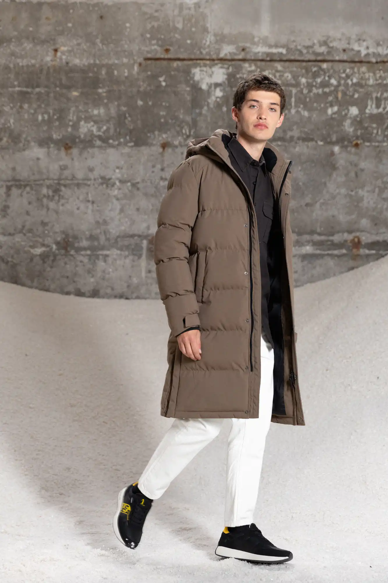 Splendid fashion ανδρικό μακρύ μπουφάν 52-201-116 CAMEL