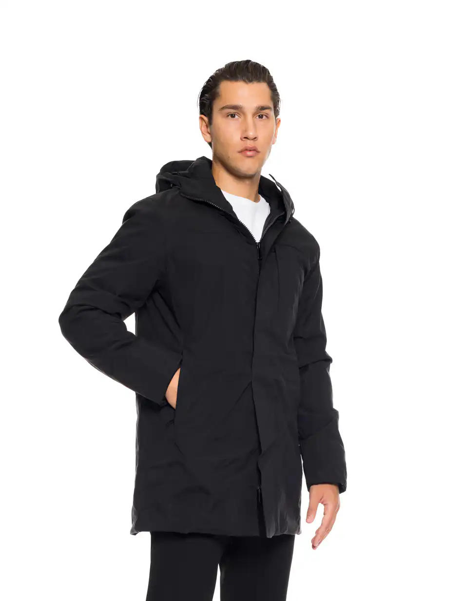 Biston fashion ανδρικό demi μπουφάν με ενσωματωμένη κουκούλα 52-201-121 BLACK