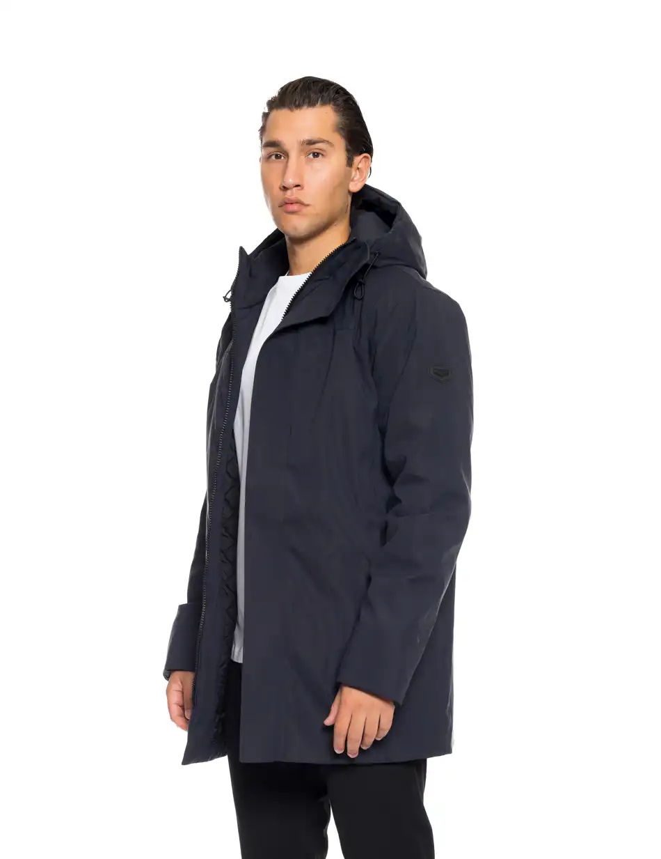 Biston fashion ανδρικό demi μπουφάν με ενσωματωμένη κουκούλα 52-201-121 NAVY