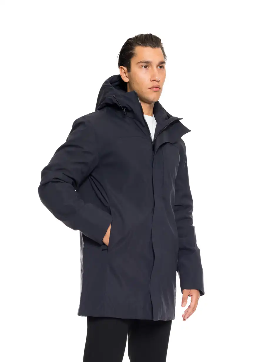 Biston fashion ανδρικό demi μπουφάν με ενσωματωμένη κουκούλα 52-201-121 NAVY