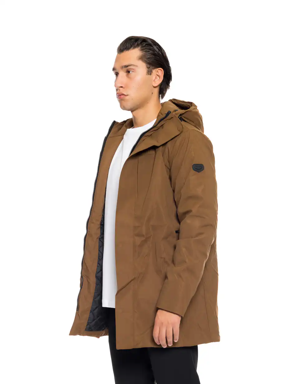 Biston fashion ανδρικό demi μπουφάν με ενσωματωμένη κουκούλα 52-201-121 BROWN