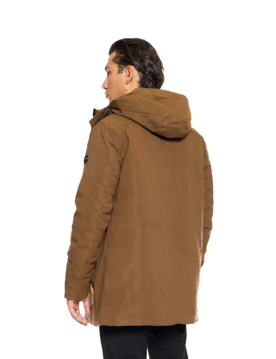 Biston fashion ανδρικό demi μπουφάν με ενσωματωμένη κουκούλα 52-201-121 BROWN