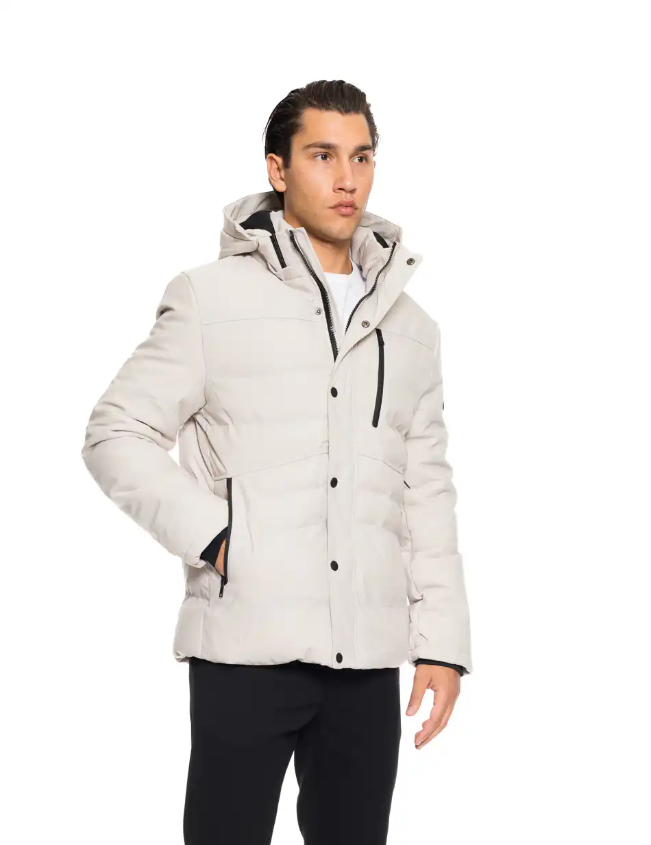 Biston fashion ανδρικό κοντό μπουφάν με αποσπώμενη κουκούλα 52-201-122 ICE