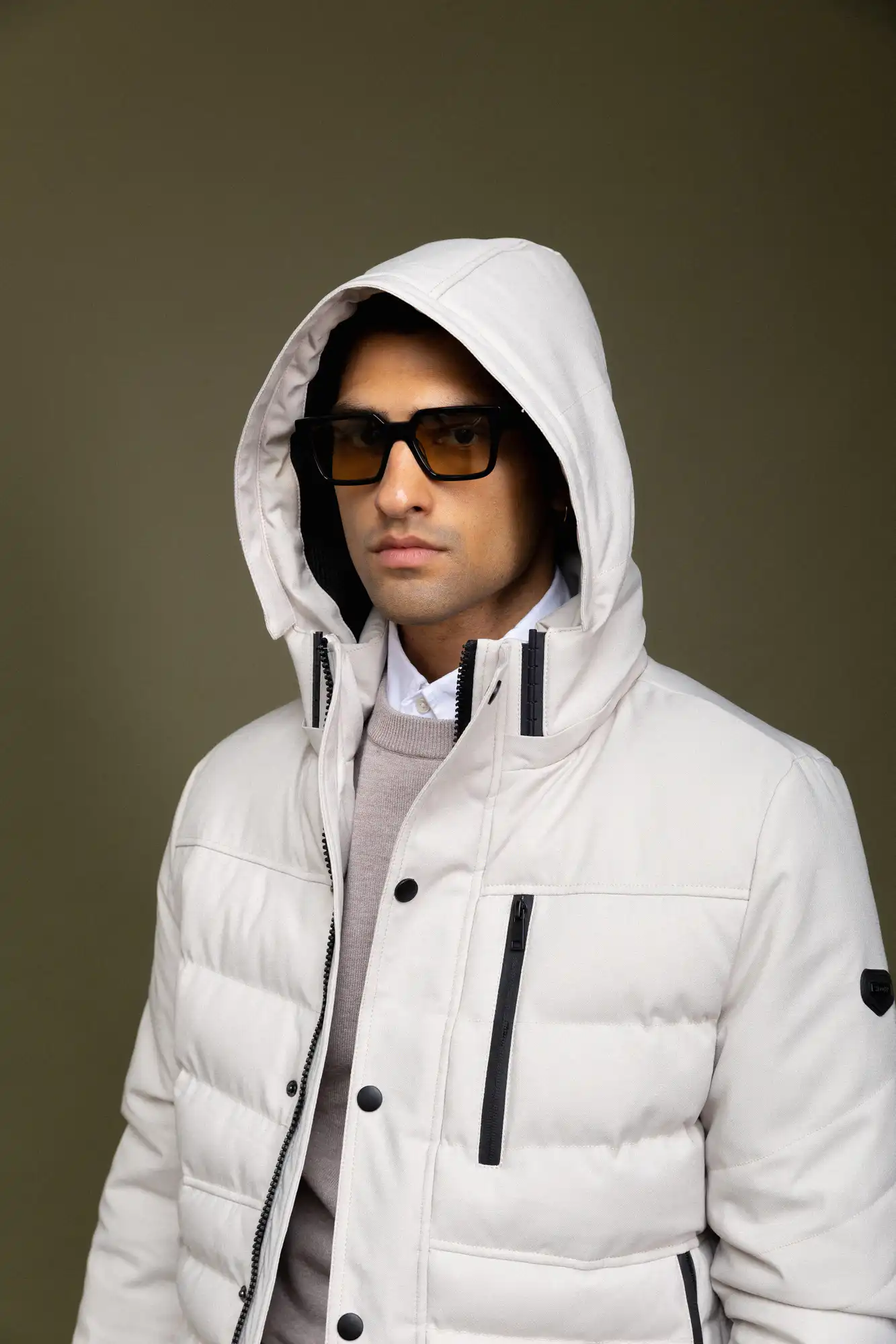 Biston fashion ανδρικό κοντό μπουφάν με αποσπώμενη κουκούλα 52-201-122 ICE