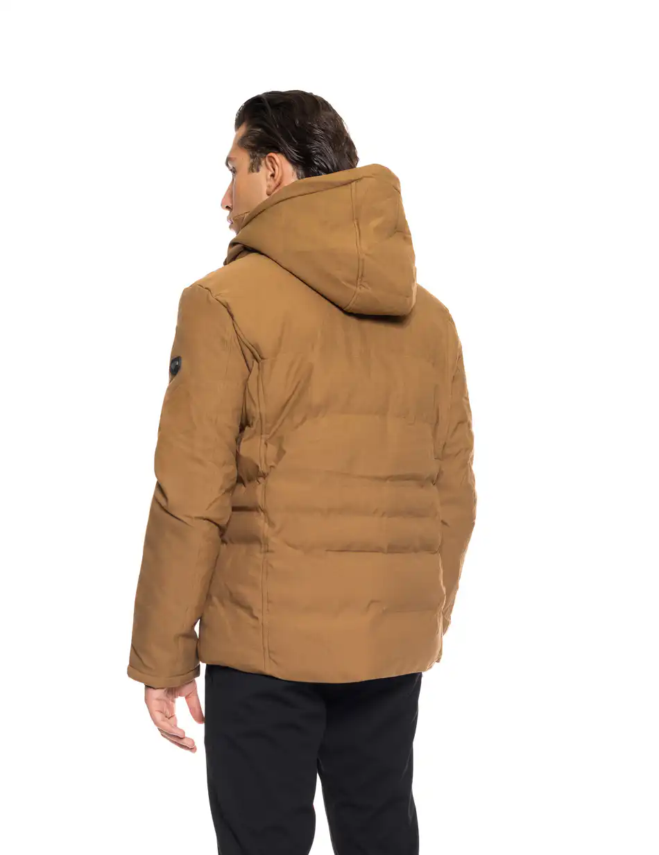 Biston fashion ανδρικό κοντό μπουφάν με αποσπώμενη κουκούλα 52-201-122 CAMEL