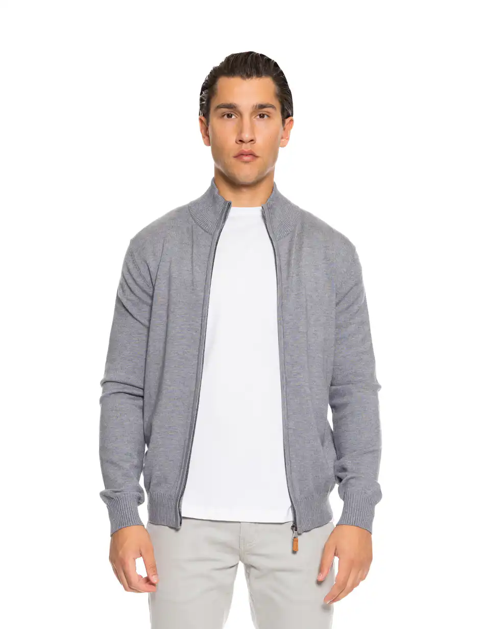 Biston fashion ανδρική πλεκτή ζακέτα 52-206-001 DK GREY