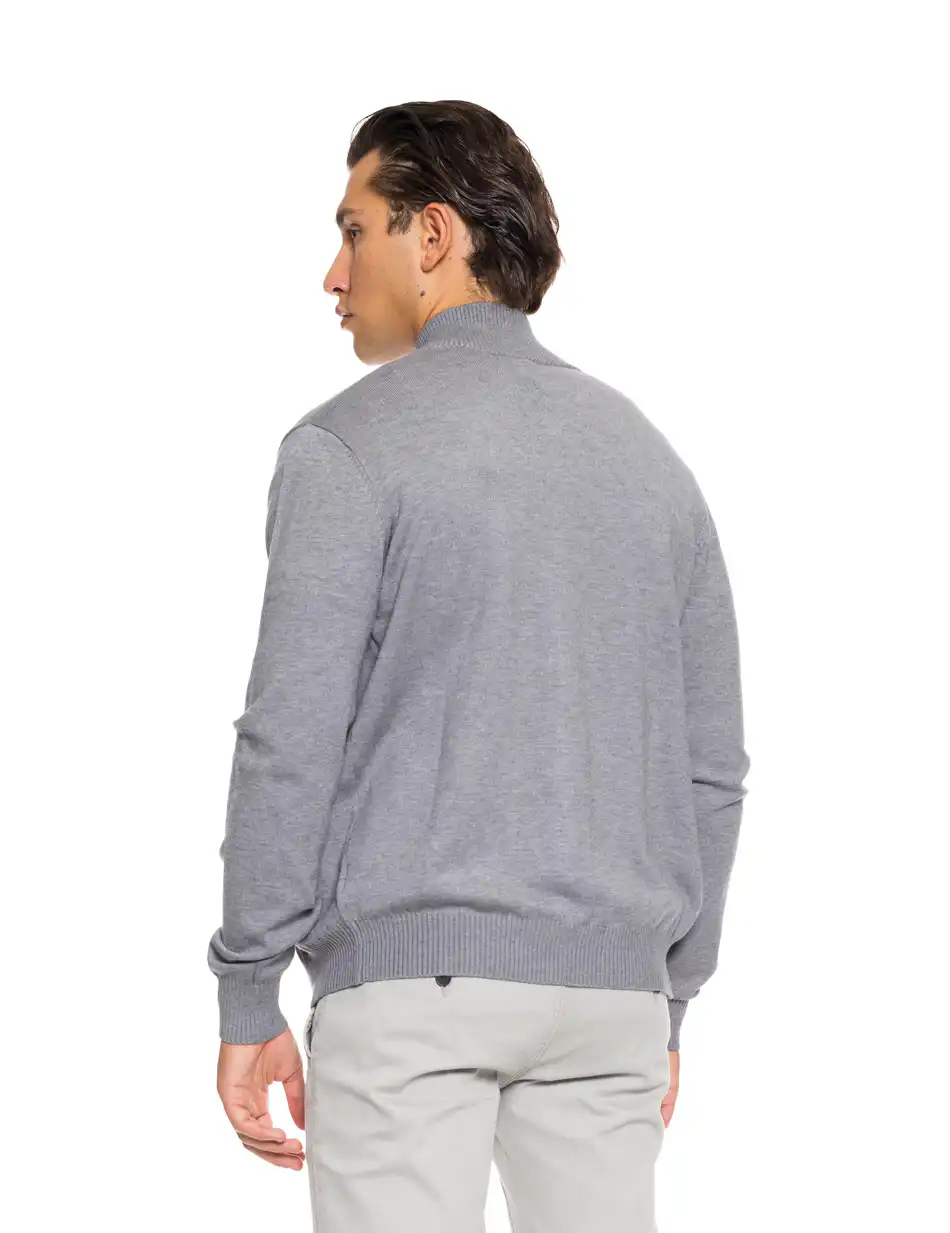 Biston fashion ανδρική πλεκτή ζακέτα 52-206-001 DK GREY