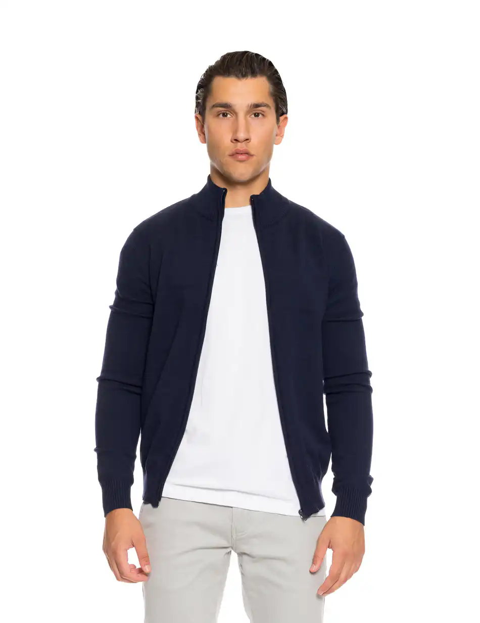 Biston fashion ανδρική πλεκτή ζακέτα 52-206-001 NAVY