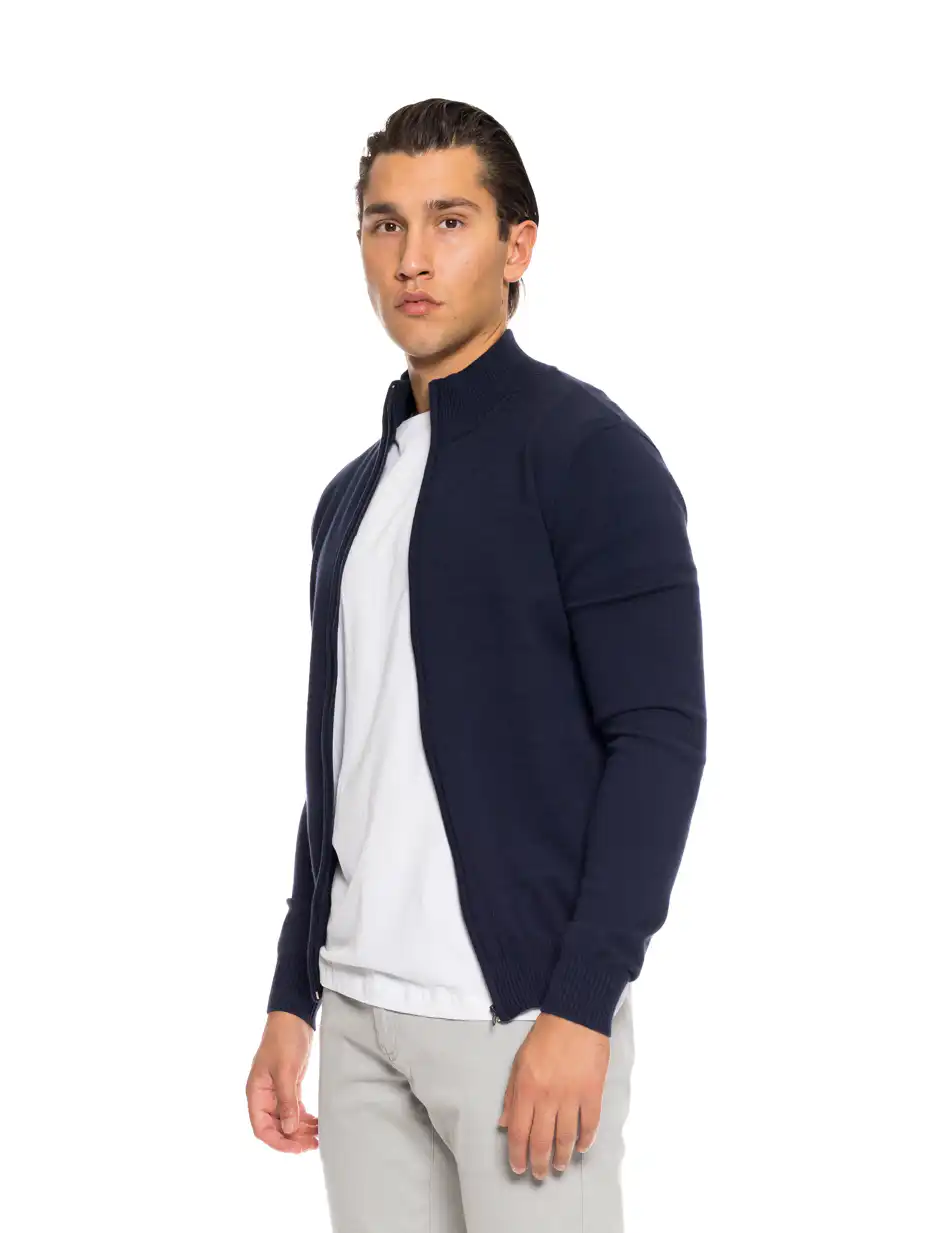 Biston fashion ανδρική πλεκτή ζακέτα 52-206-001 NAVY