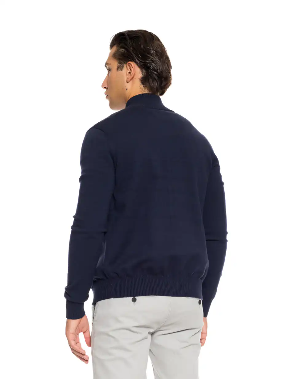 Biston fashion ανδρική πλεκτή ζακέτα 52-206-001 NAVY