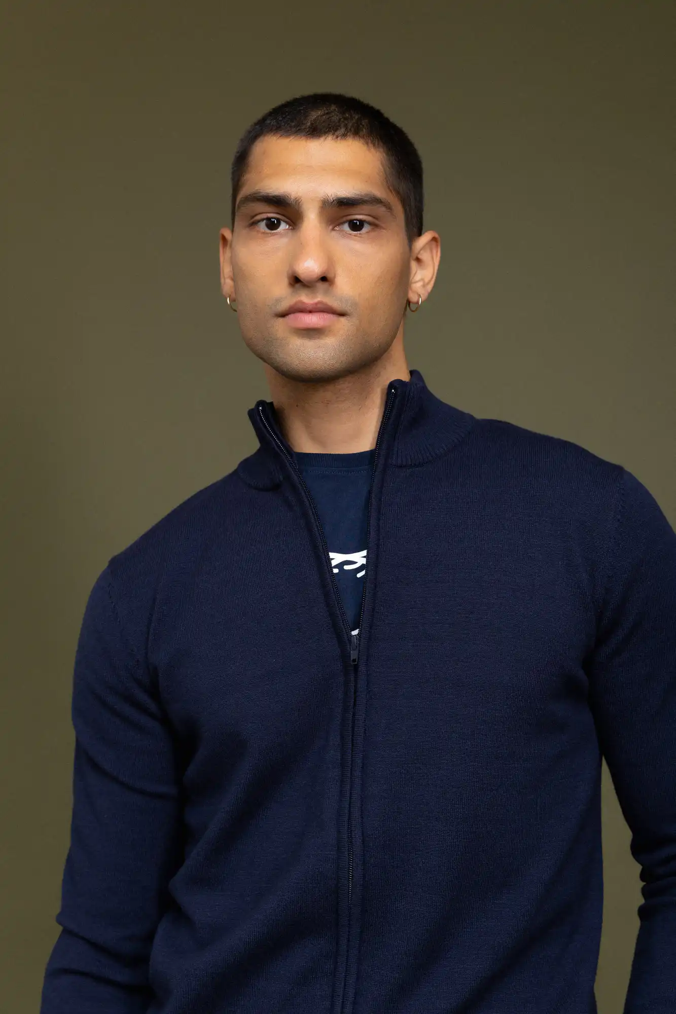 Biston fashion ανδρική πλεκτή ζακέτα 52-206-001 NAVY