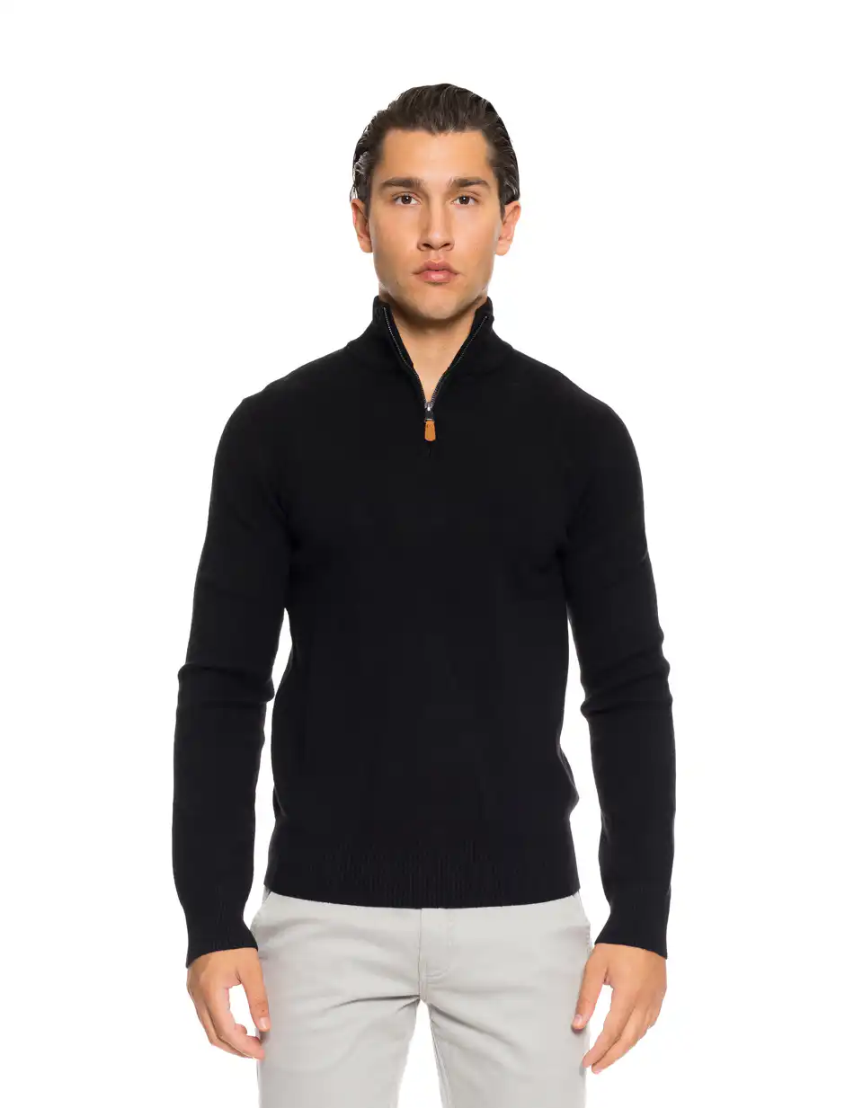 Biston fashion ανδρική πλεχτή μπλούζα 52-206-004 BLACK