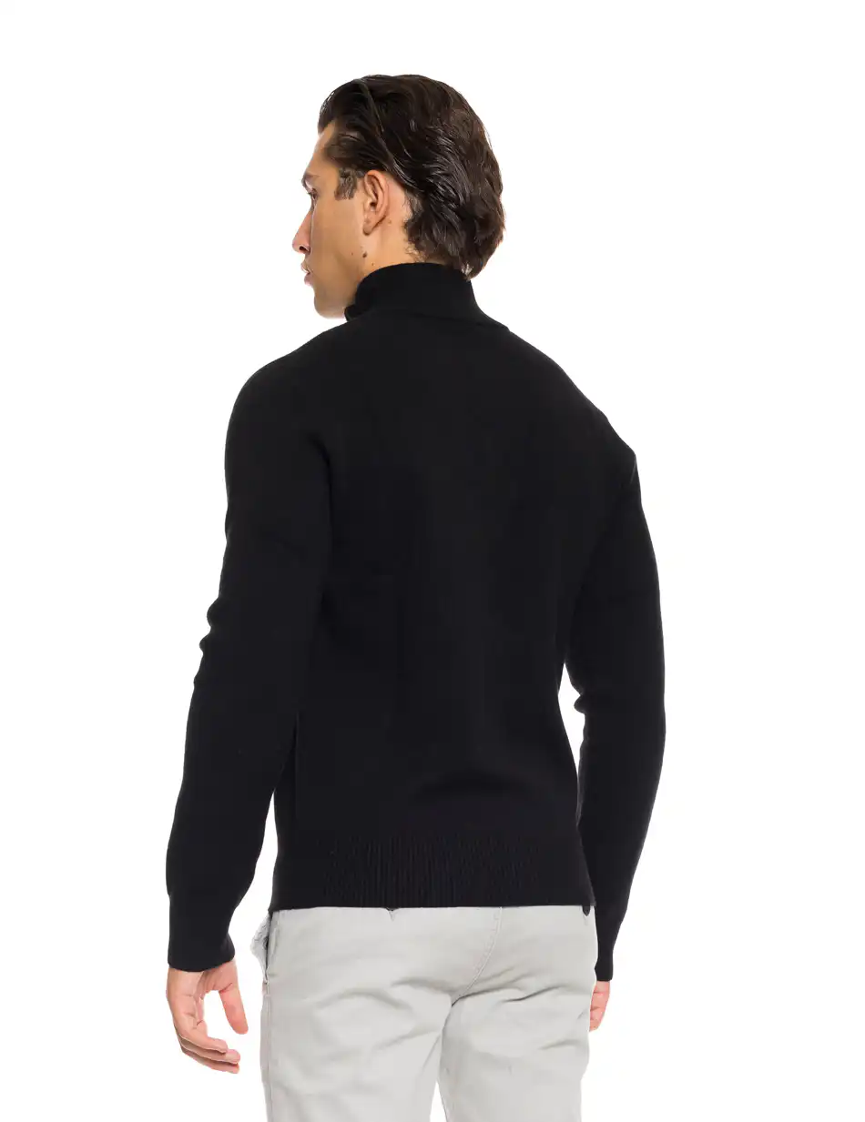 Biston fashion ανδρική πλεχτή μπλούζα 52-206-004 BLACK