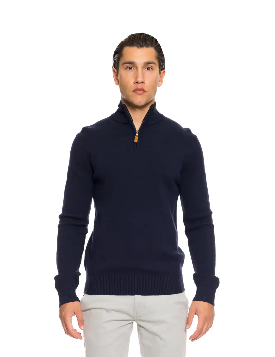 Biston fashion ανδρική πλεχτή μπλούζα 52-206-004 NAVY