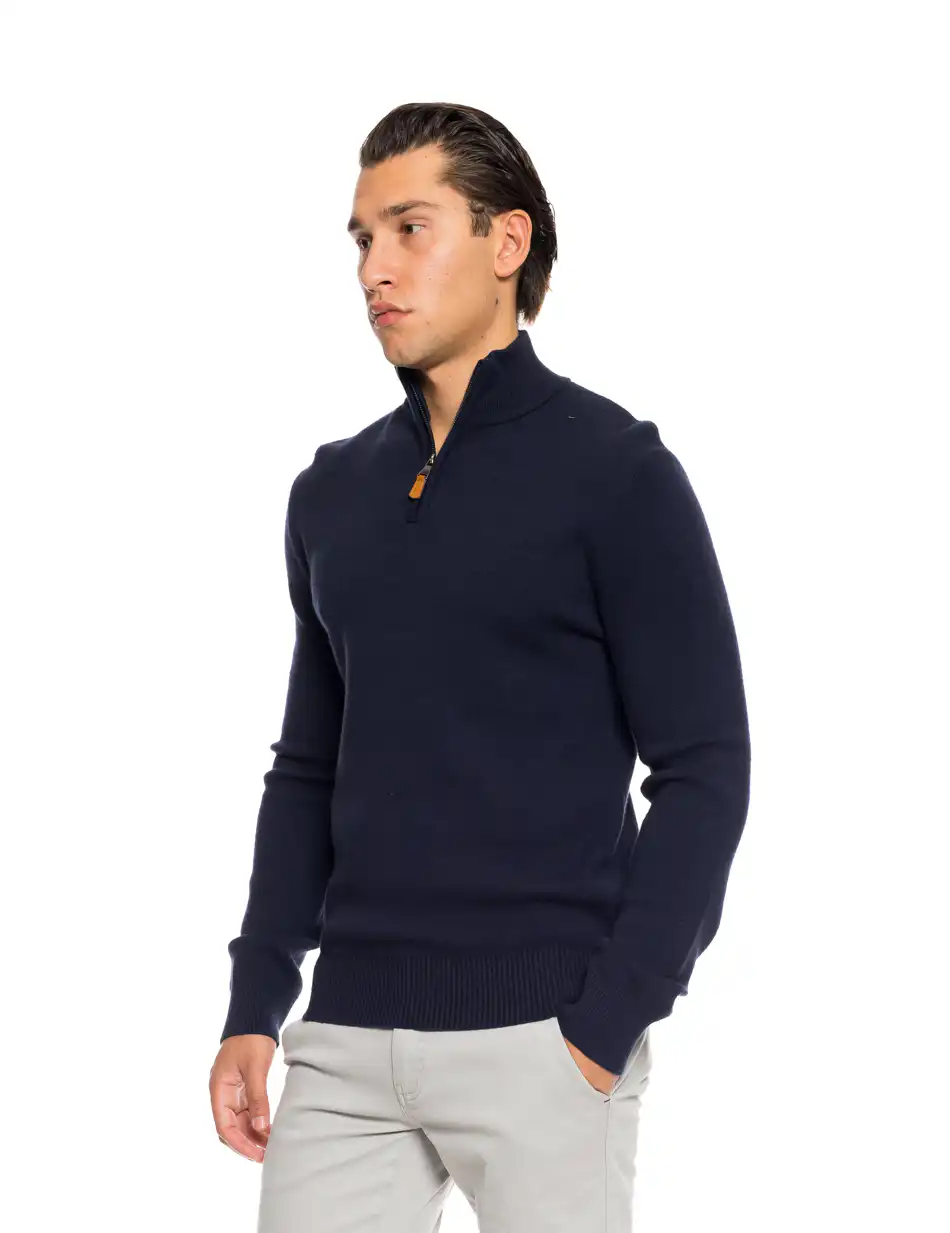 Biston fashion ανδρική πλεχτή μπλούζα 52-206-004 NAVY