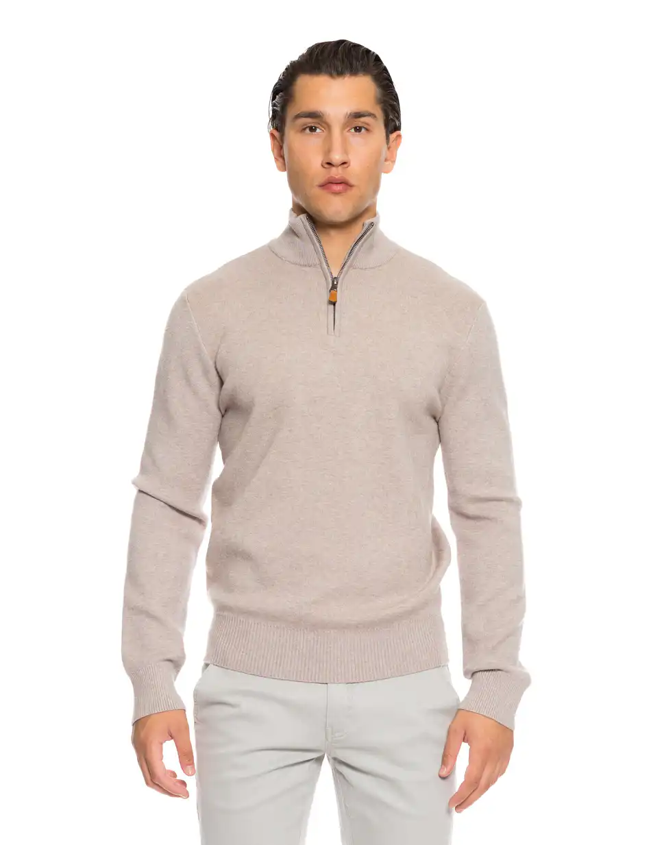 Biston fashion ανδρική πλεχτή μπλούζα 52-206-004 BEIGE