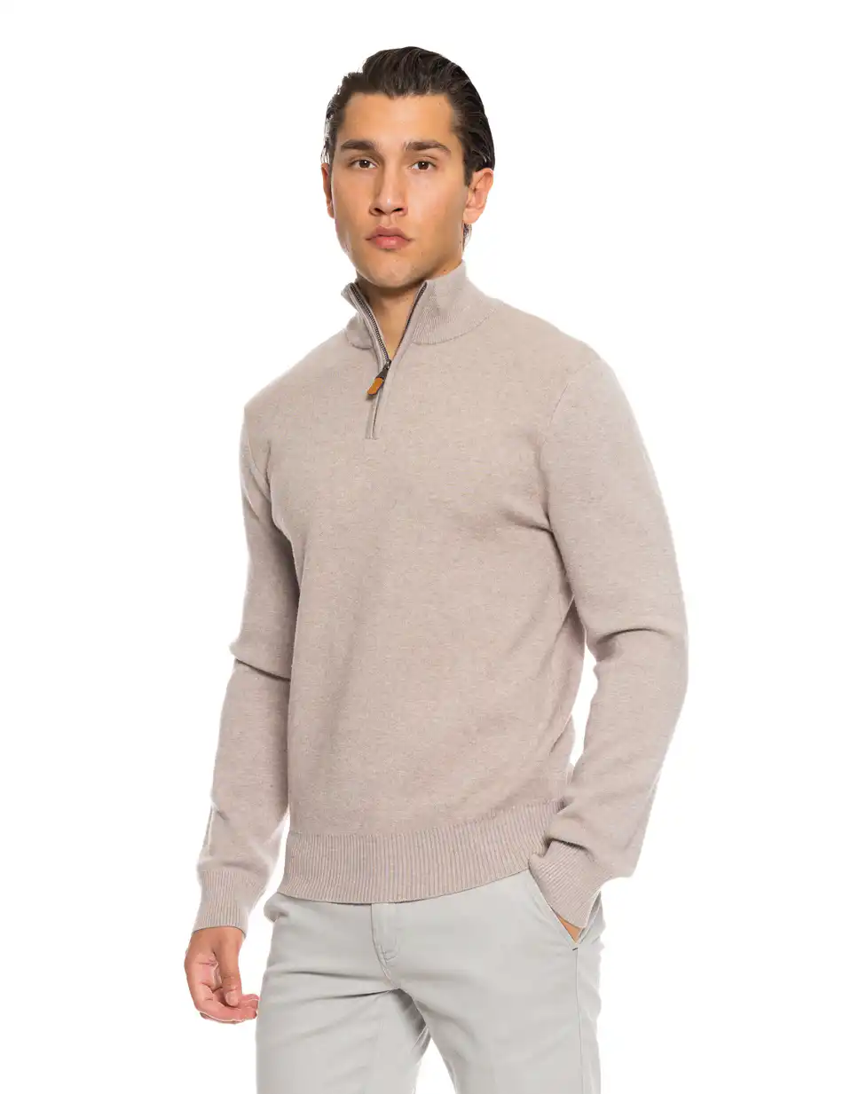 Biston fashion ανδρική πλεχτή μπλούζα 52-206-004 BEIGE