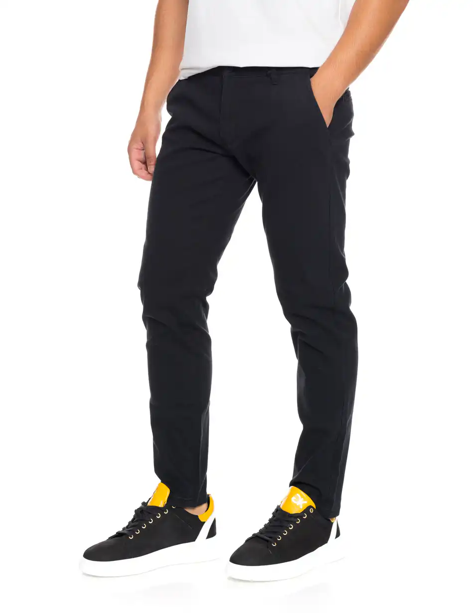 Biston fashion ανδρικό chinos παντελόνι 52-241-002 BLACK