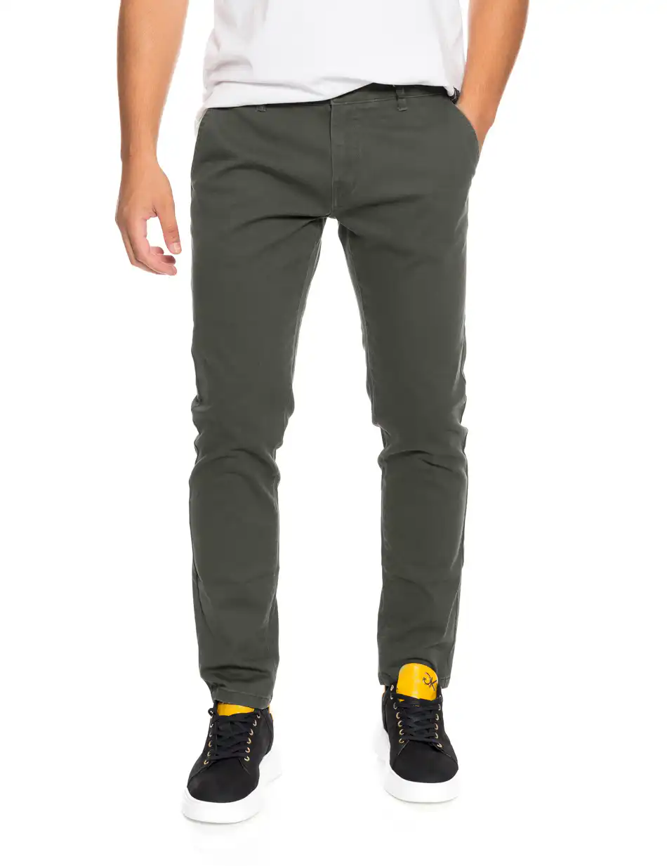Biston fashion ανδρικό chinos παντελόνι 52-241-002 DK GREEN