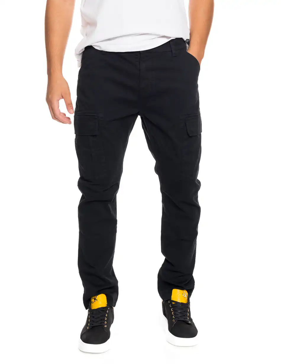 Splendid fashion ανδρικό παντελόνι cargo 52-241-005 BLACK