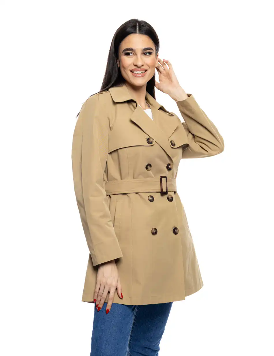 Biston Γυναικεία demi καμπαρντίνα 53-101-003 DK BEIGE