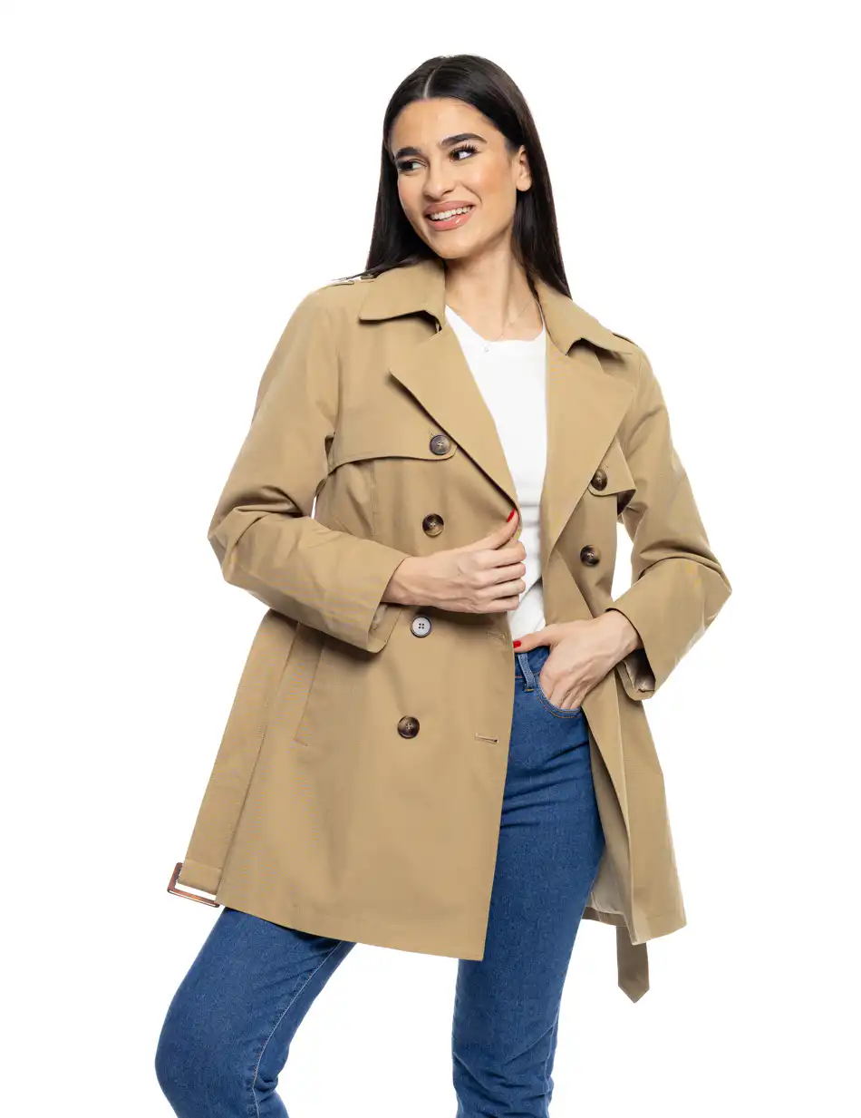 Biston Γυναικεία demi καμπαρντίνα 53-101-003 DK BEIGE