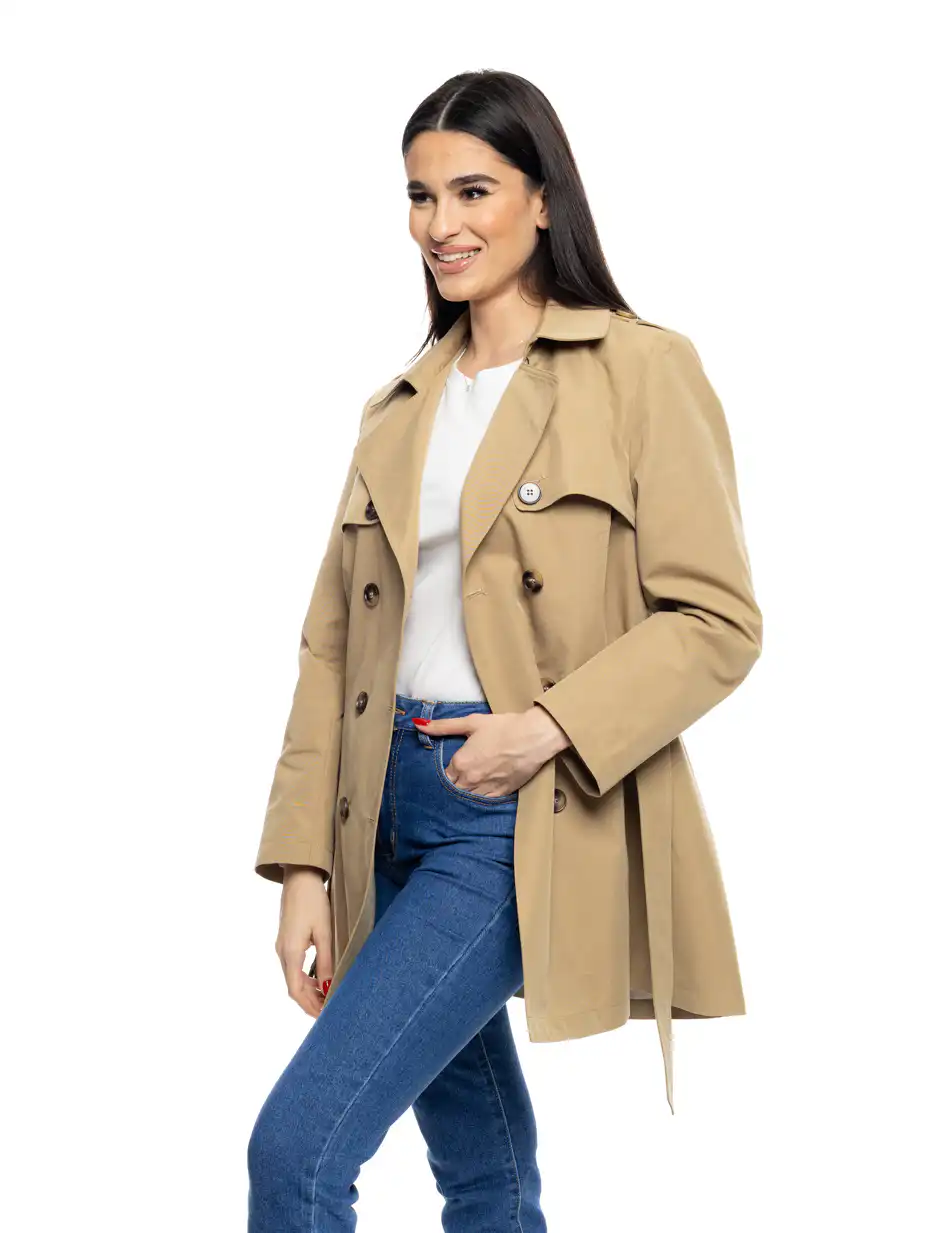 Biston Γυναικεία demi καμπαρντίνα 53-101-003 DK BEIGE