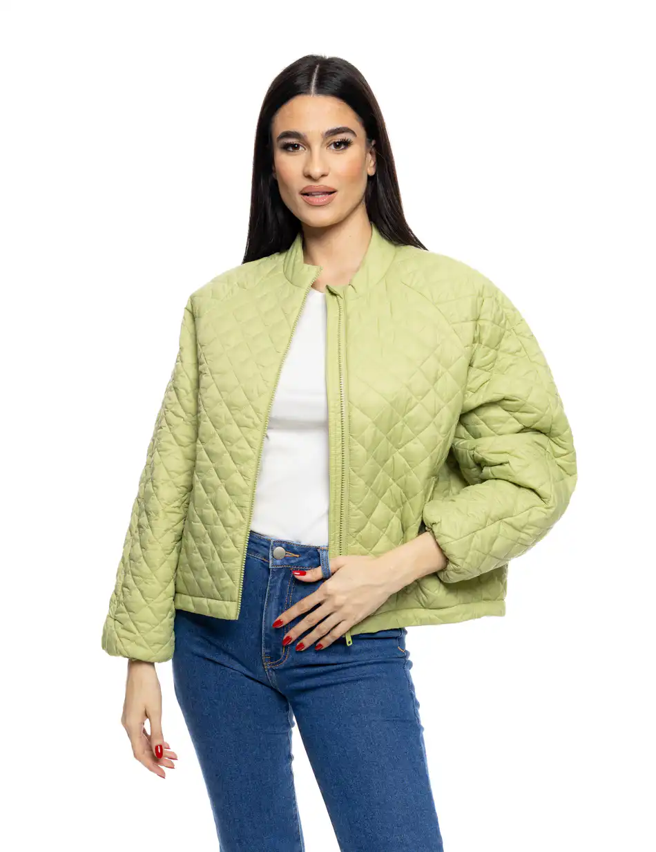 S' Γυναικείο κοντό μπουφάν 53-101-016 GREEN