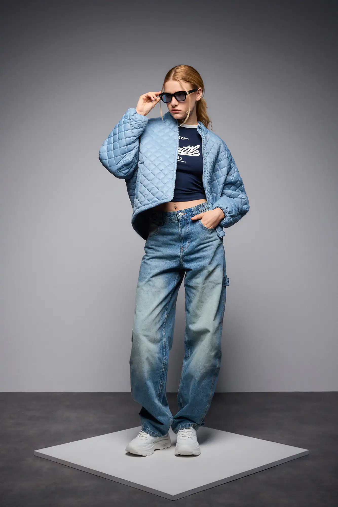 S' Γυναικείο κοντό μπουφάν 53-101-016 BLUE