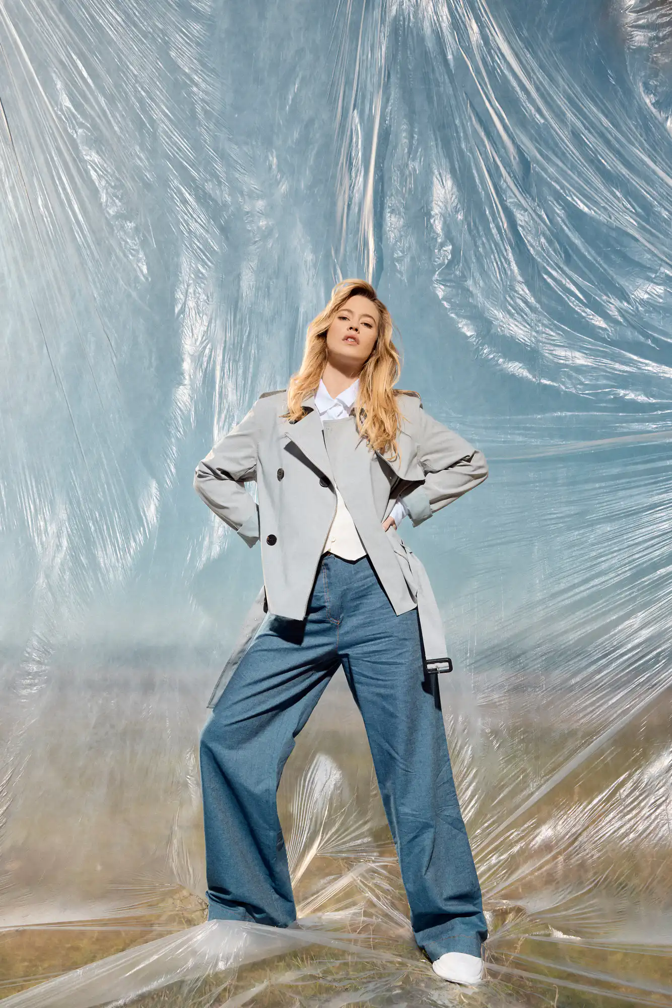 B' Γυναικεία demi καμπαρντίνα 53-101-018 GREY