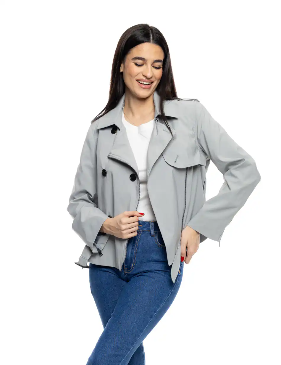 B' Γυναικεία demi καμπαρντίνα 53-101-018 GREY