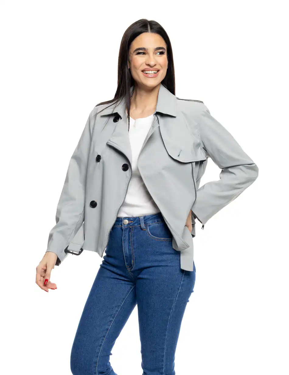 B' Γυναικεία demi καμπαρντίνα 53-101-018 GREY