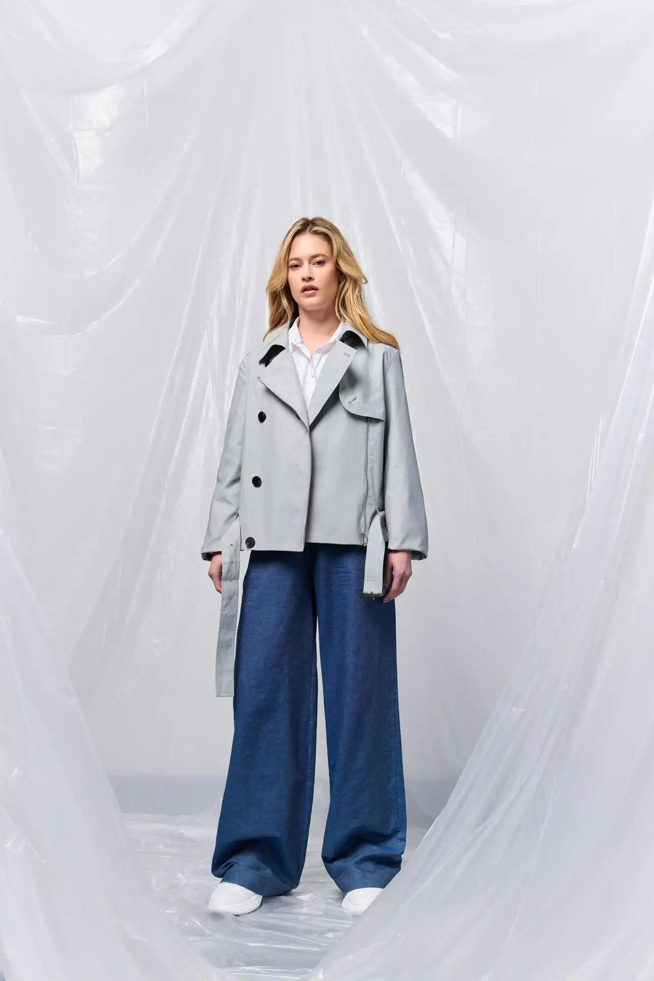 B' Γυναικεία demi καμπαρντίνα 53-101-018 GREY