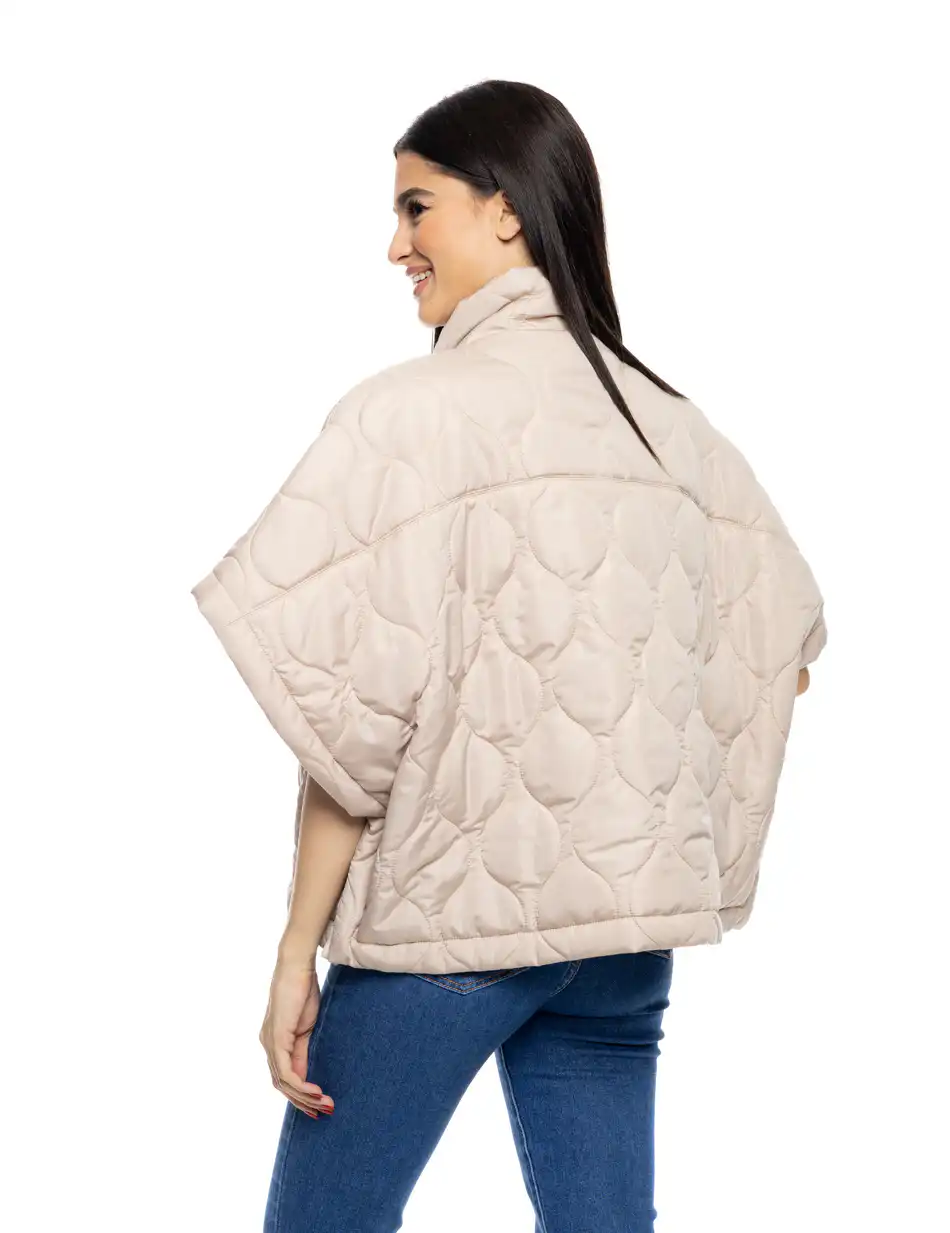 B' Γυναικείο μπουφάν τύπου πόντσο 53-101-024 BEIGE