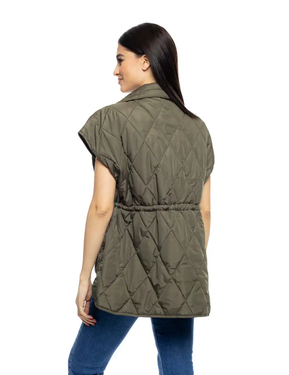 S' Γυναικείο αμάνικο τύπου πόντσο 53-102-004 KHAKI