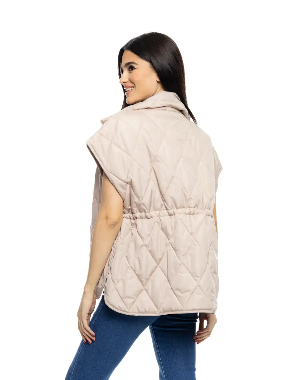 S' Γυναικείο αμάνικο τύπου πόντσο 53-102-004 BEIGE