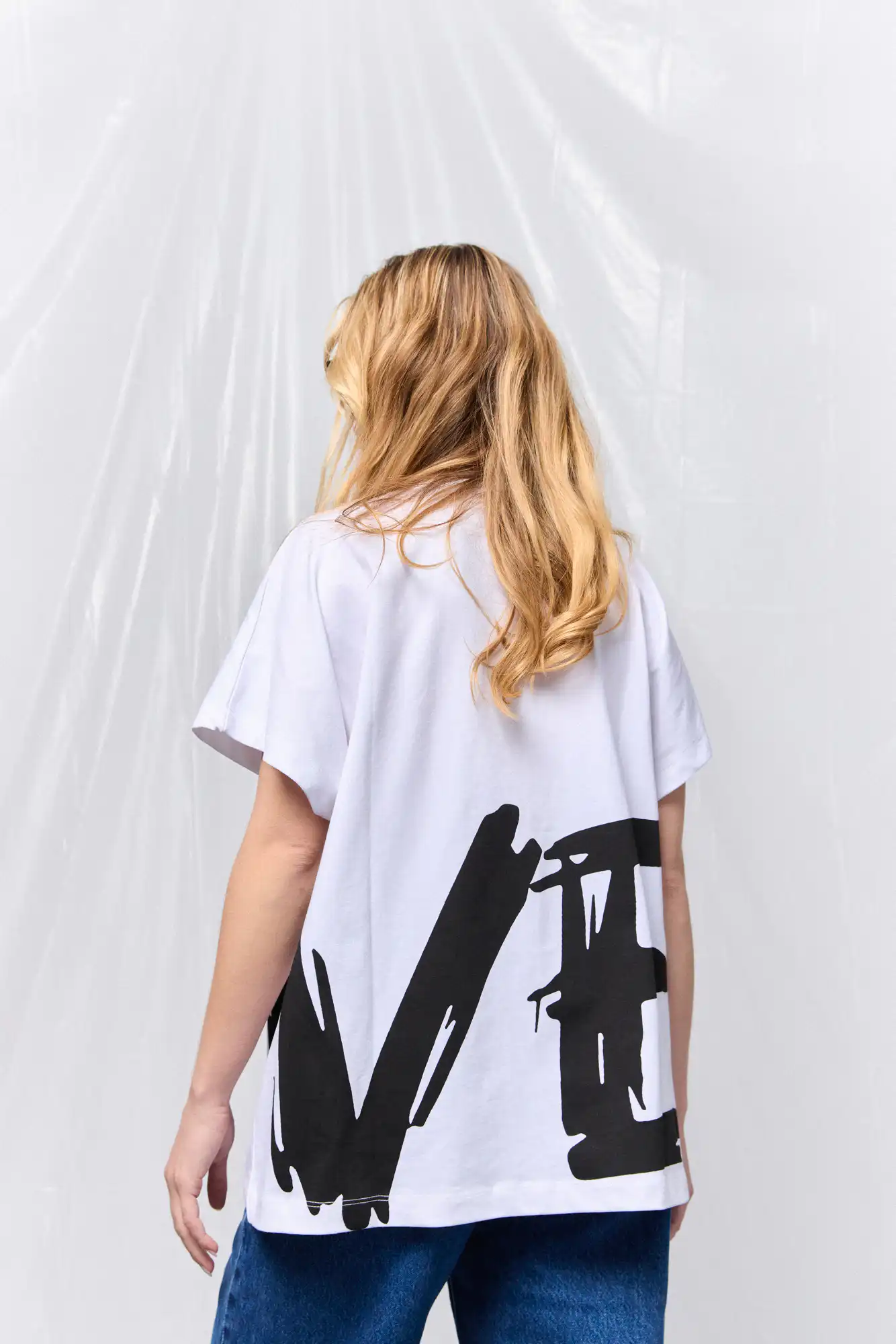 B' Γυναικείο t-shirt με τύπωμα ''LOVE'' 53-106-001 WHITE