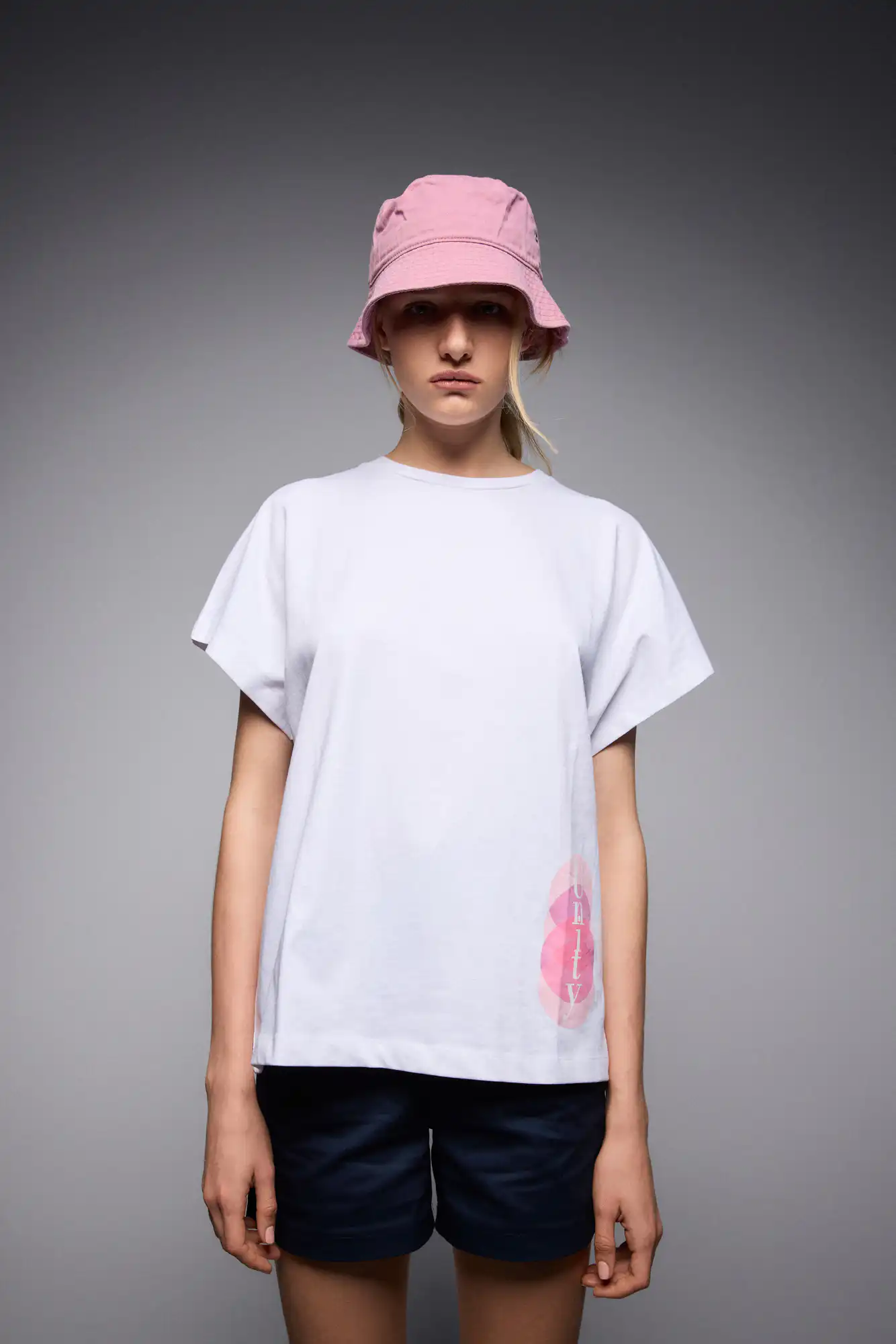 S' Γυναικείο t-shirt με τύπωμα ''CIRCLES'' 53-106-003 WHITE