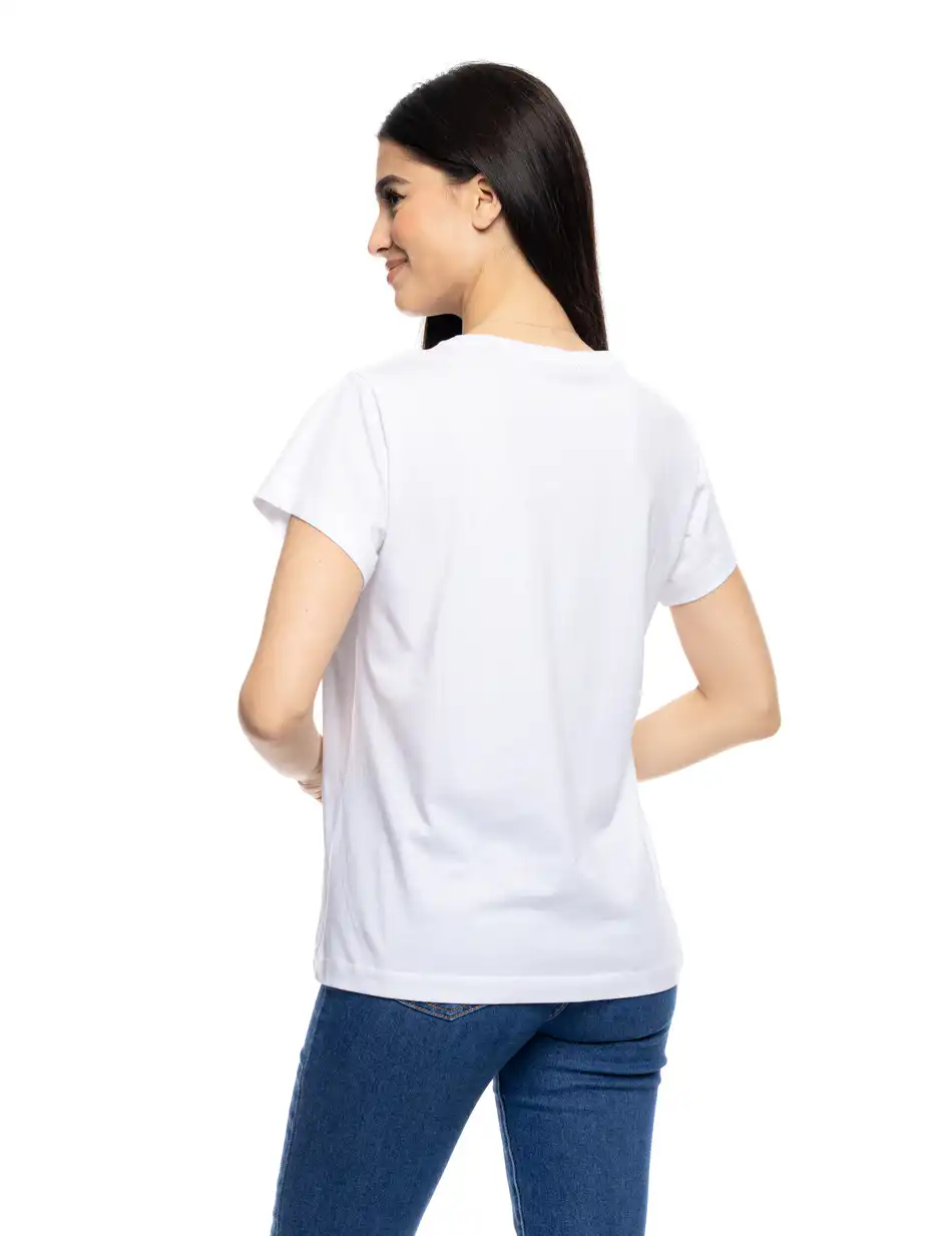 B' Γυναικείο t-shirt με τύπωμα ''RED COCTAIL'' 53-106-008 WHITE