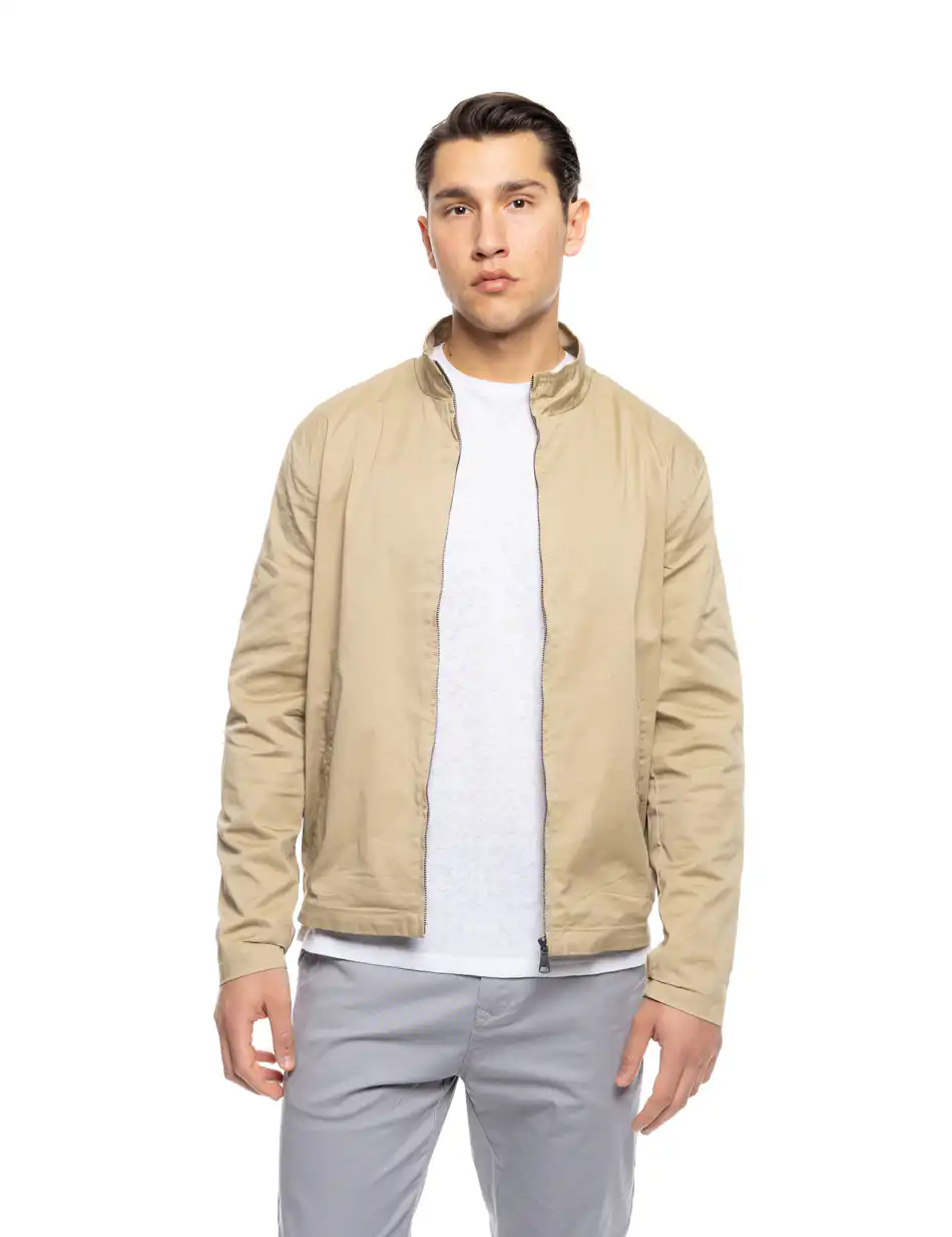 B' Ανδρικό βαμβακερό πανωφόρι 53-201-003 BEIGE