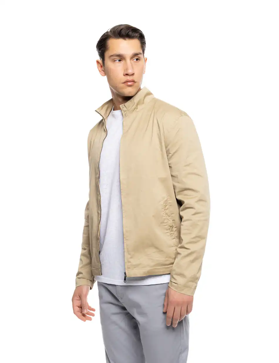 B' Ανδρικό βαμβακερό πανωφόρι 53-201-003 BEIGE