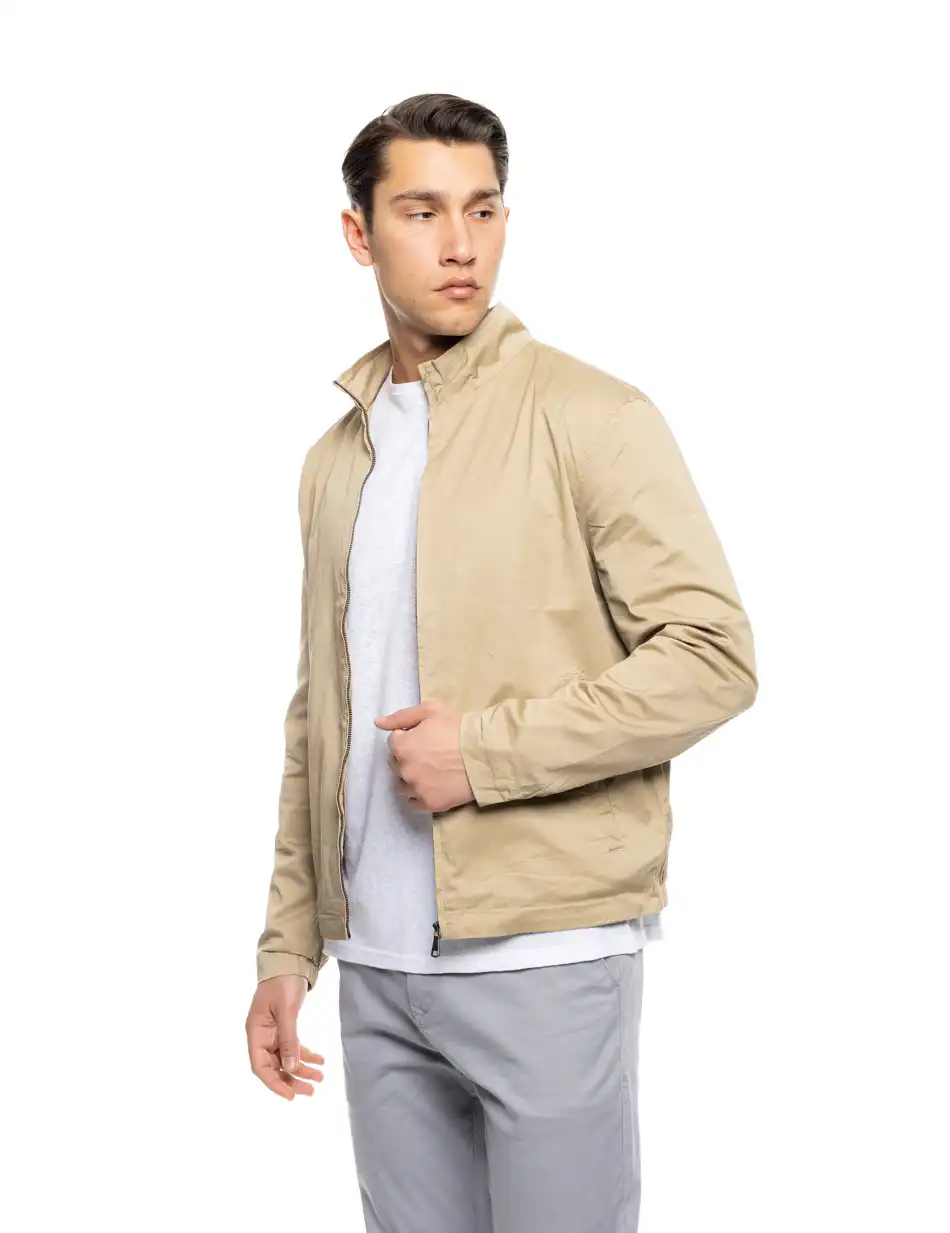 B' Ανδρικό βαμβακερό πανωφόρι 53-201-003 BEIGE