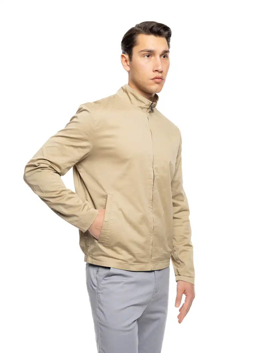 B' Ανδρικό βαμβακερό πανωφόρι 53-201-003 BEIGE